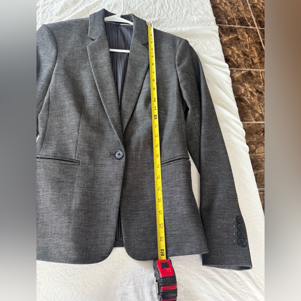 Express Gray Stretch Blazer Jacket 4 - image 6